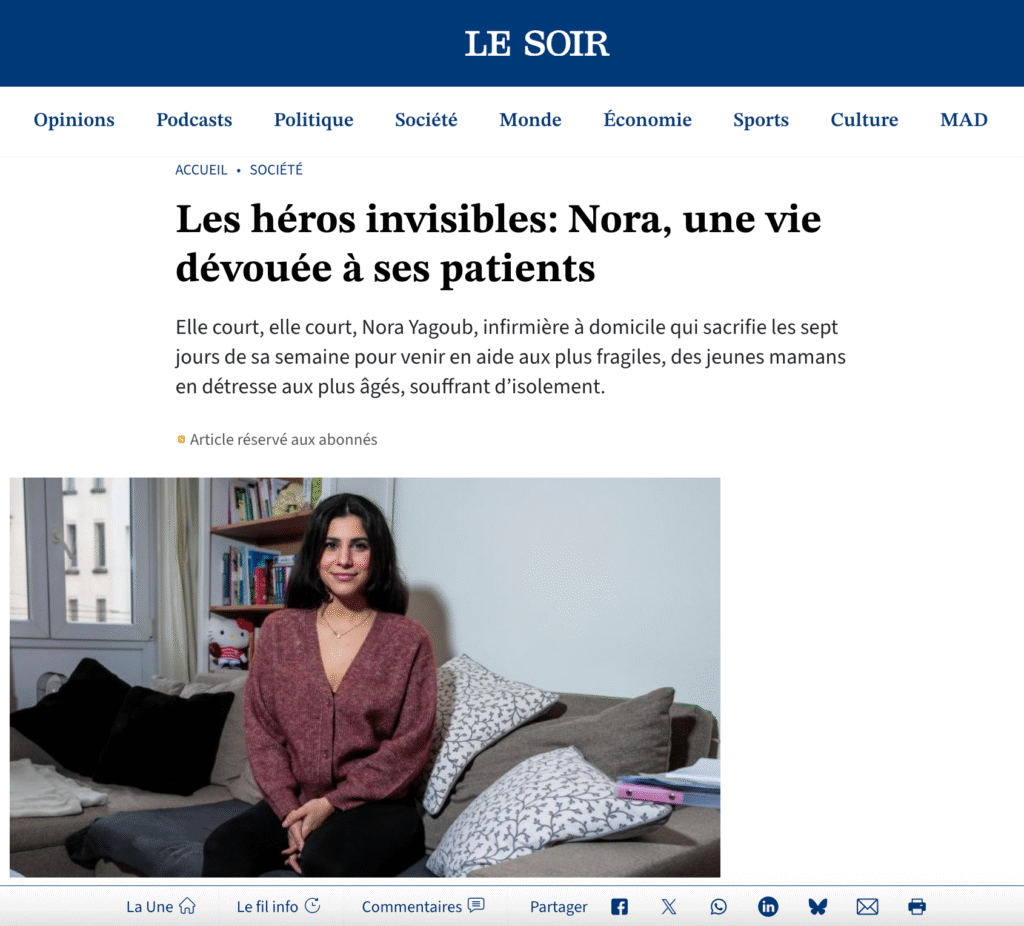 Yano Care dans Le Soir